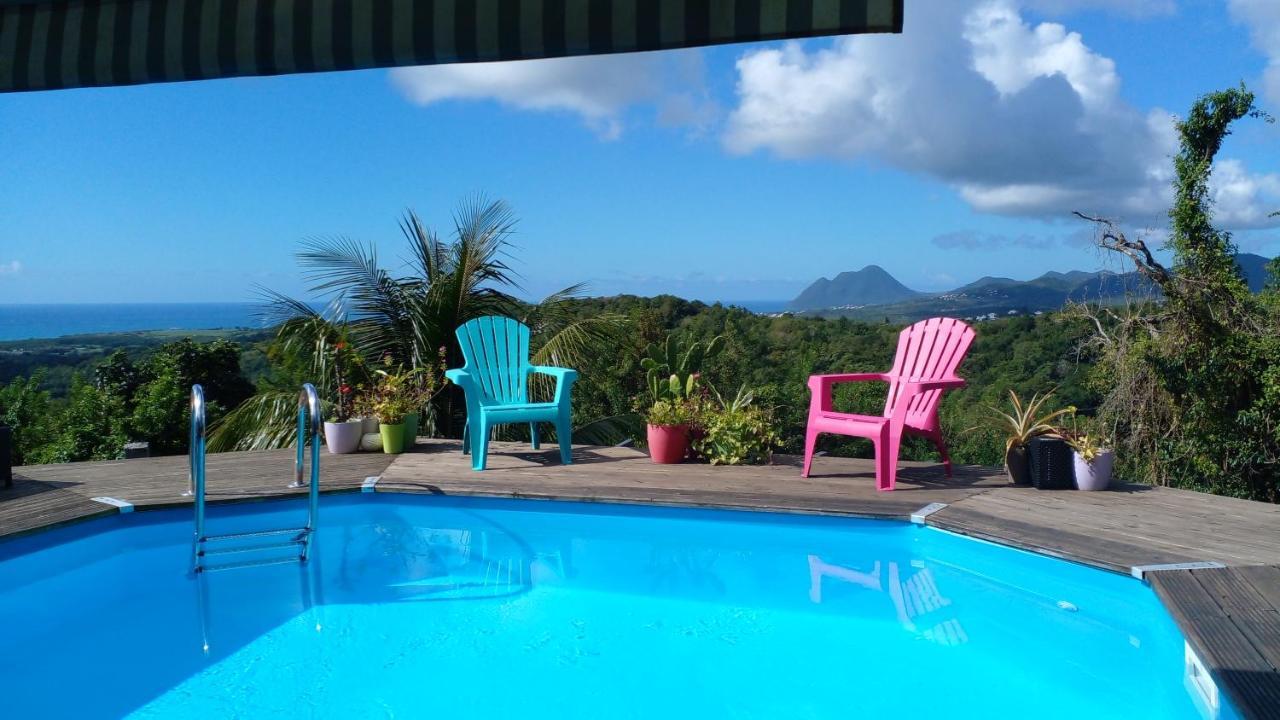 Chambre Chez L'Habitant Avec Piscine Privative Et Vue Panoramique Sur La Mer Des Caraibes Desmarinieres Eksteriør billede