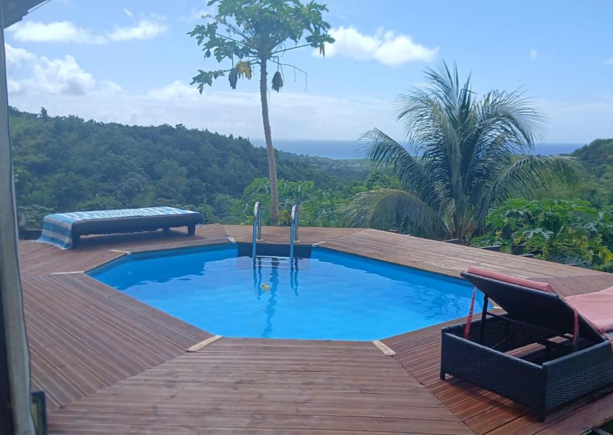 Chambre Chez L'Habitant Avec Piscine Privative Et Vue Panoramique Sur La Mer Des Caraibes Desmarinieres Eksteriør billede